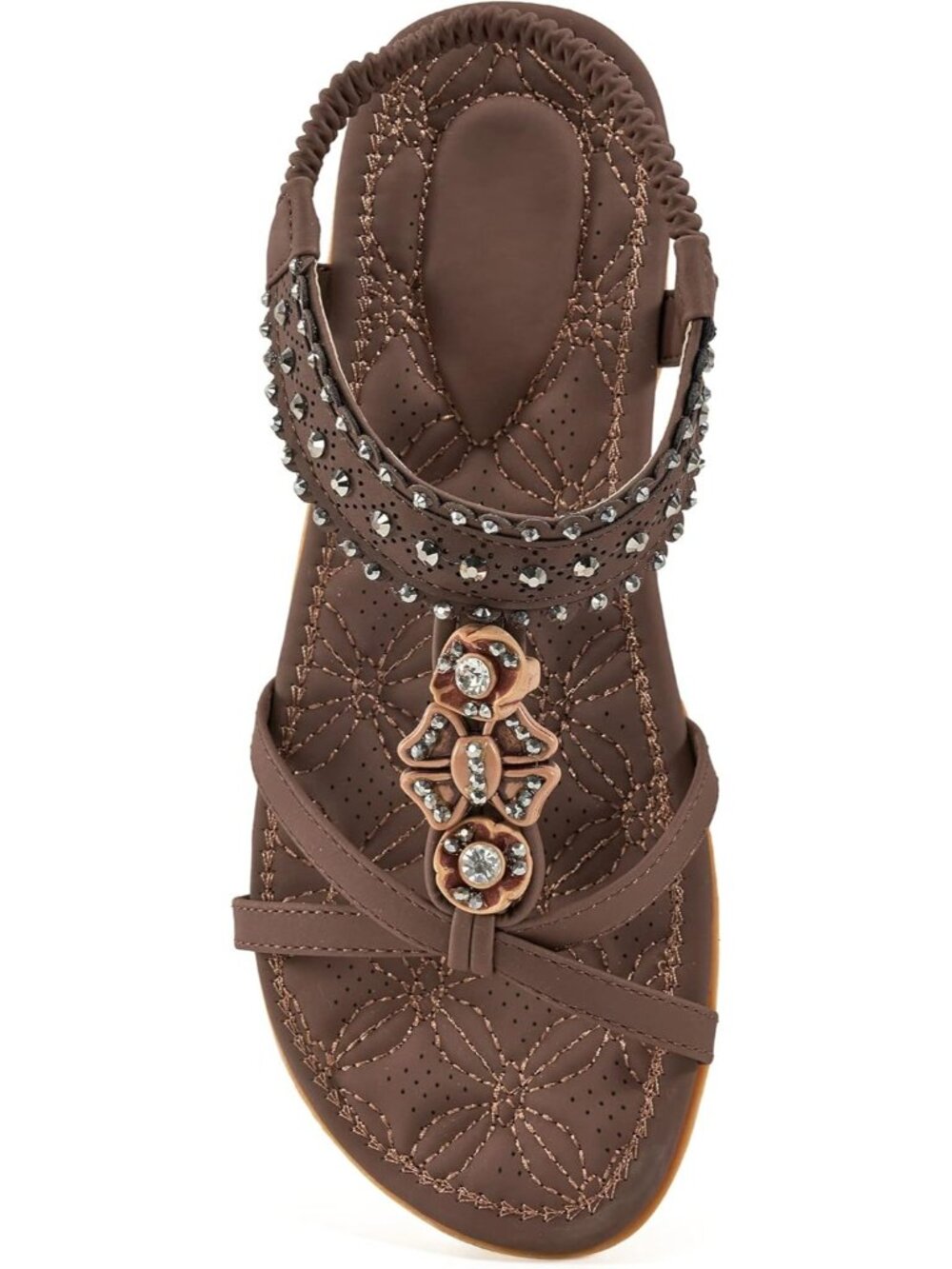 Women's Flat Sandals Walking Shoes Beach Coffee Dressy Summer Bohemian Flats